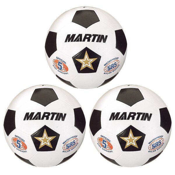 Soccer Ball, Size 5, PK3, Martin Sports, Mfr#: MASSR5W